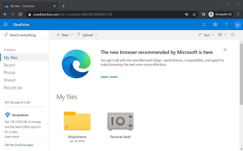 microsoft edge chromium is always on top of other windows