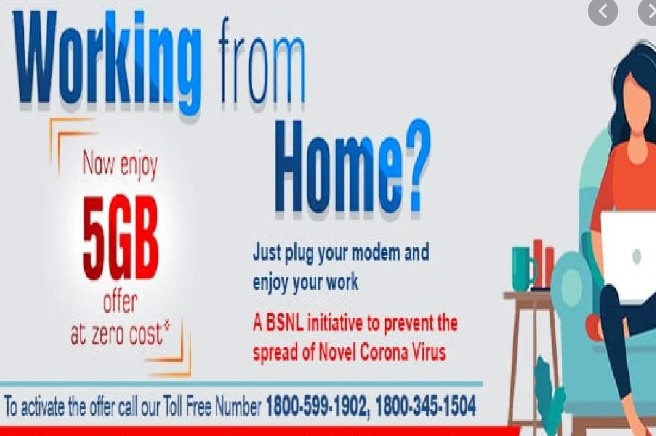 BSNL Brings Rs 599 Work from Home 5 GB Per day Data with 90 Days